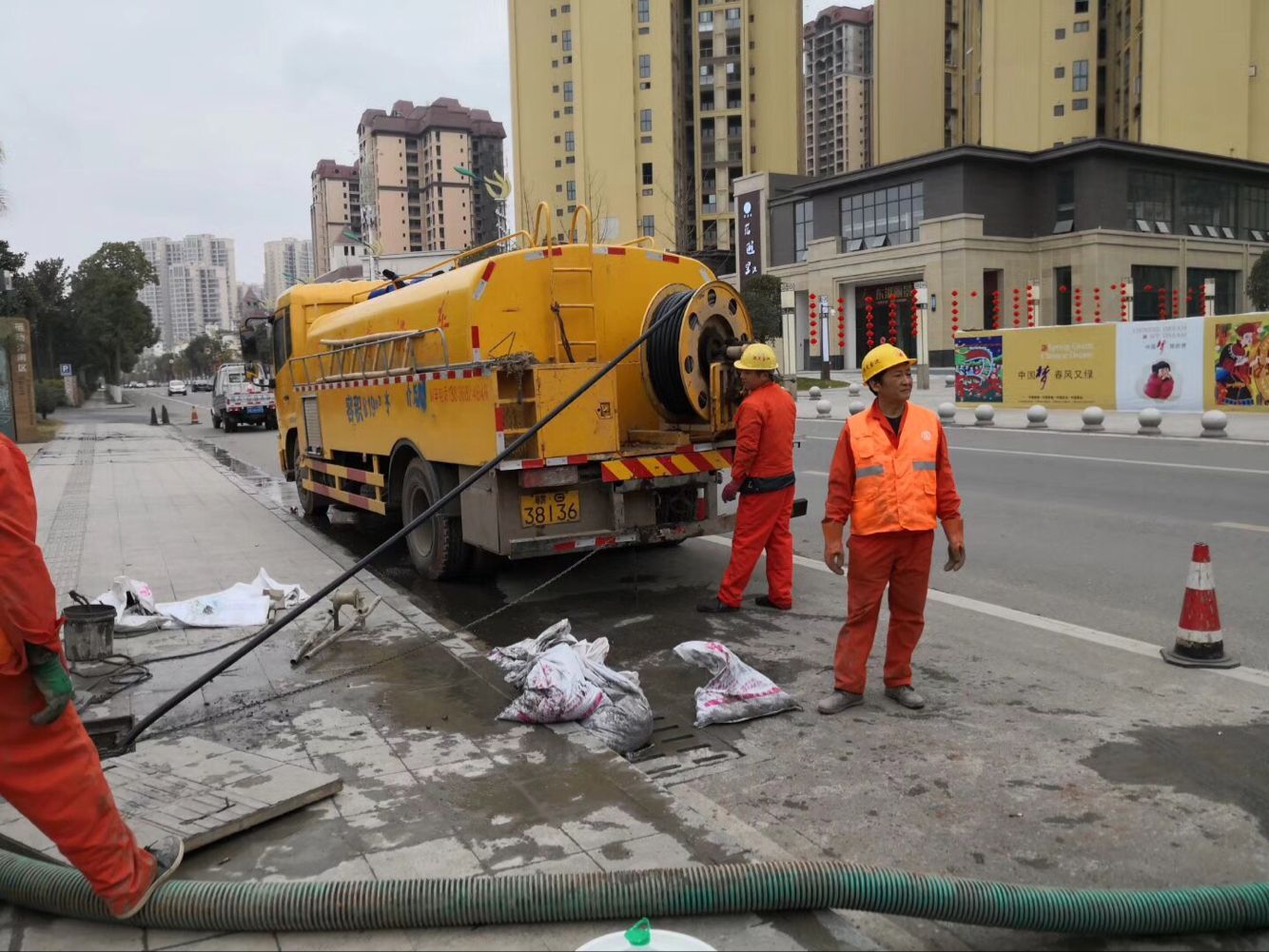 瑞溪镇排污管道清淤-管道清洗